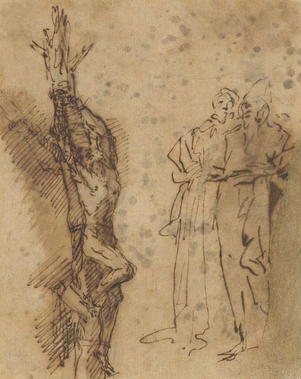 Opiskelu Polycratesille? Ristiinnaulitseminen, noin 1662 tekijältä Salvator Rosa