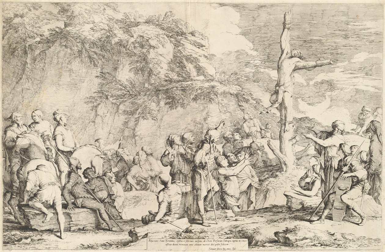 Polykrateen ristiinnaulitseminen tekijältä Salvator Rosa