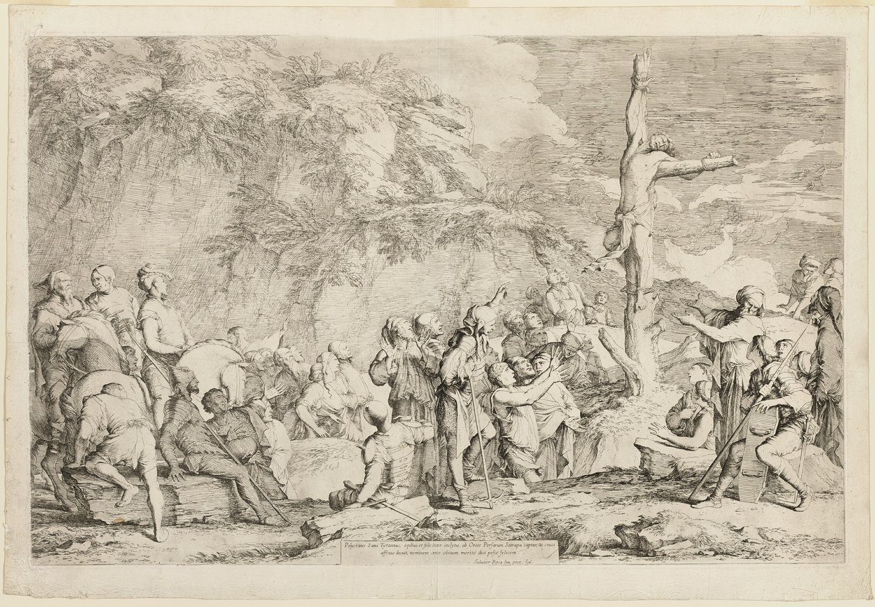 Polykrateen ristiinnaulitseminen tekijältä Salvator Rosa