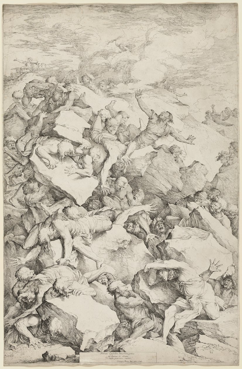 Jättiläisten kaatuminen tekijältä Salvator Rosa