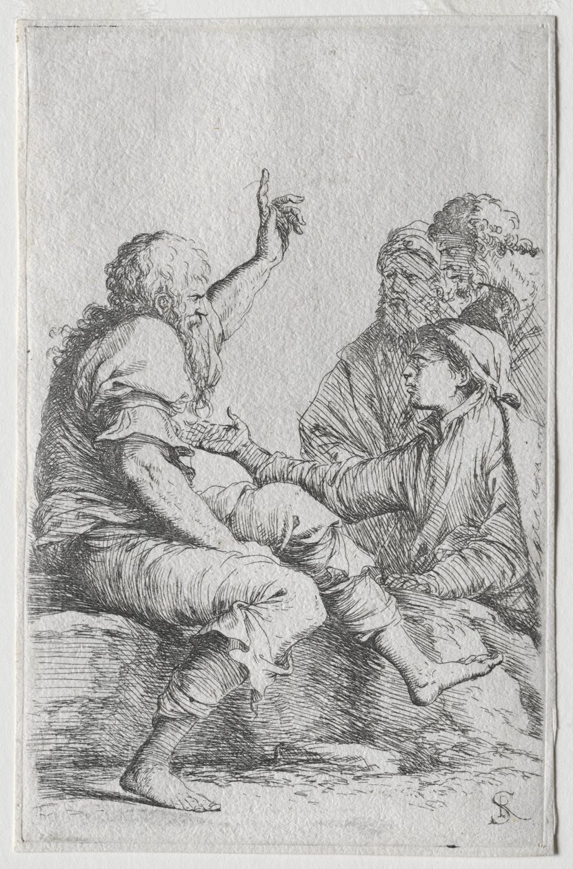 The Figurine -sarja: Figurine, 1656-57. tekijältä Salvator Rosa