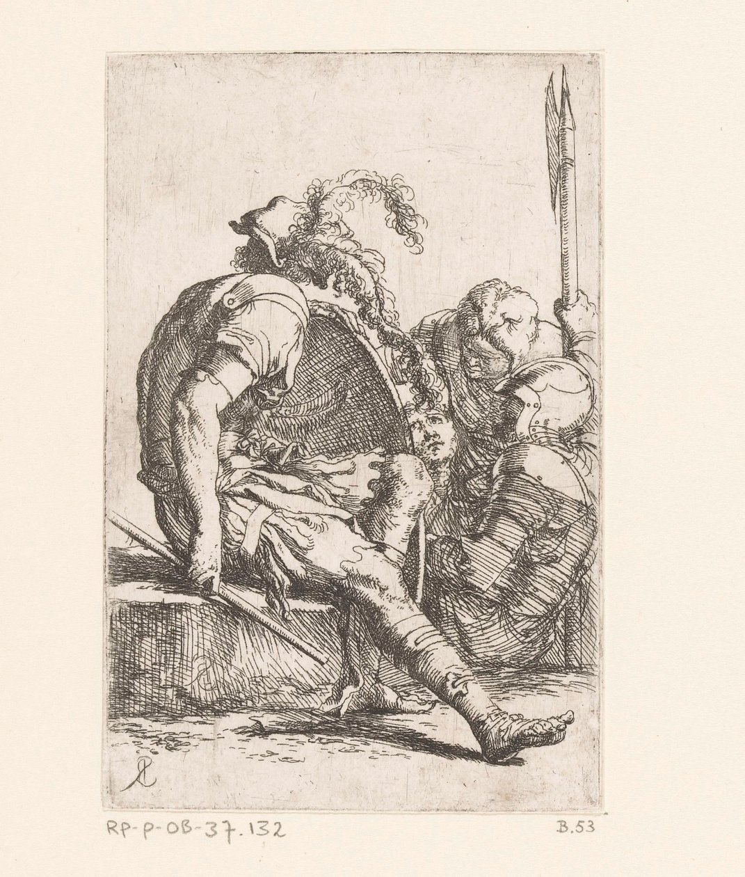 Neljä sotilasta Pienet hahmot (sarjan nimi) Figuuri (sarjan nimi) tekijältä Salvator Rosa