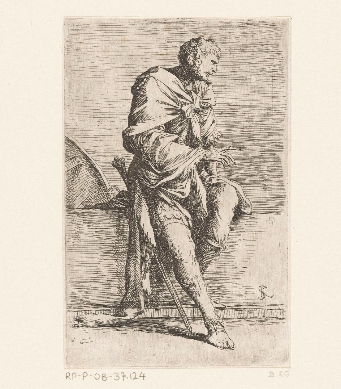 istuva sotilas Pienet hahmot (sarjan nimi) Figuriini (sarjan nimi) tekijältä Salvator Rosa