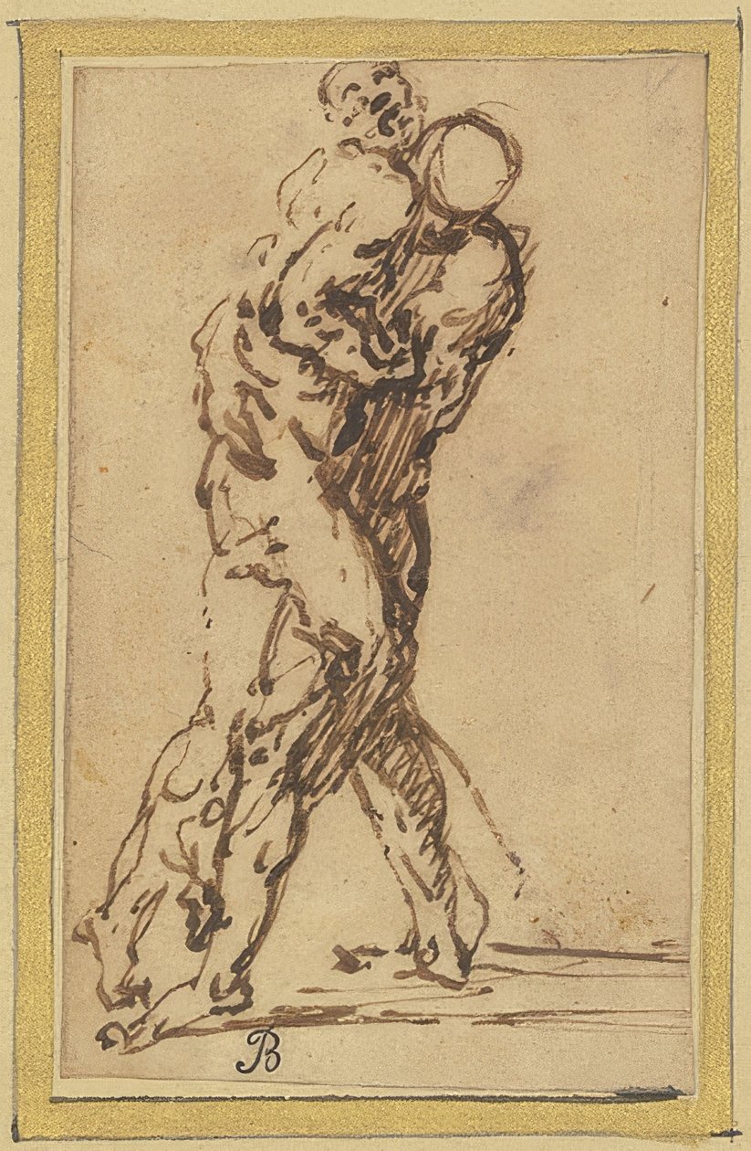 Kaksi painijaa tekijältä Salvator Rosa