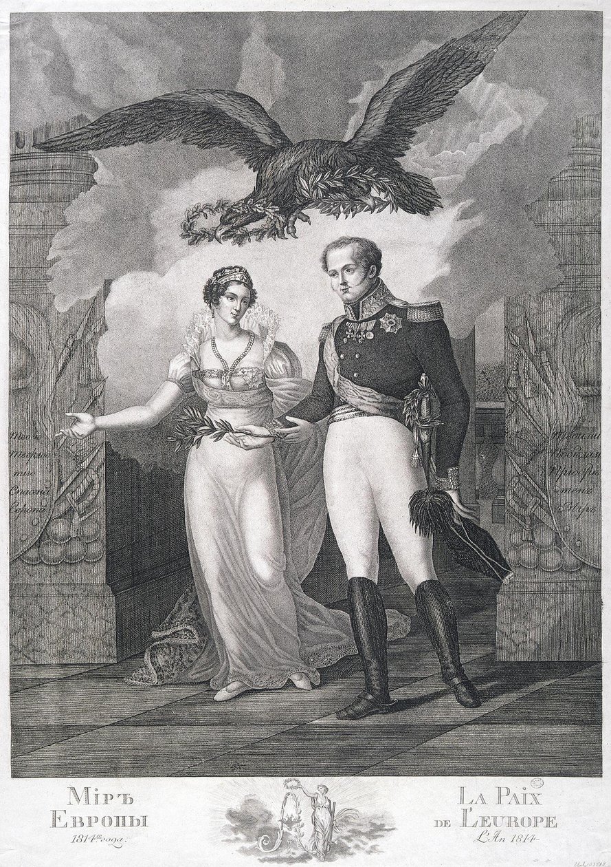 Allegoria Euroopan rauhasta, 1814 tekijältä Salvatore Cardelli