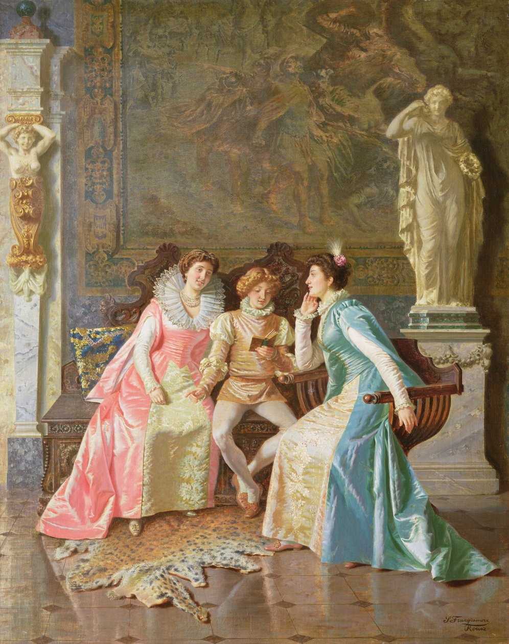 Reading, n. 1890 (öljy kankaalle) tekijältä Salvatore Frangiamore