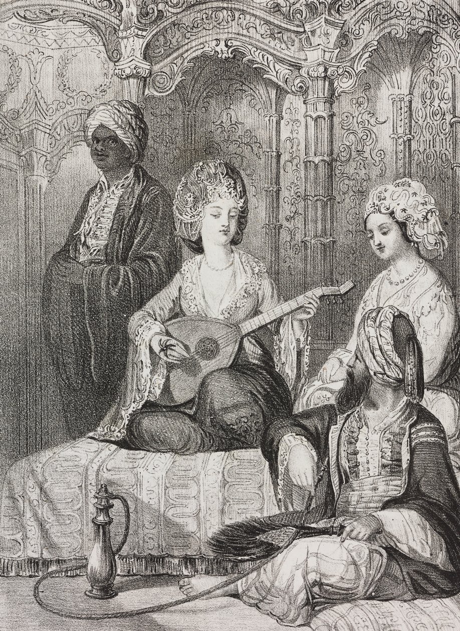 Harem in East, litografia Salvatore Puglia Poliorama Pittorescosta, n:o 2, 19. elokuuta tekijältä Salvatore Puglia