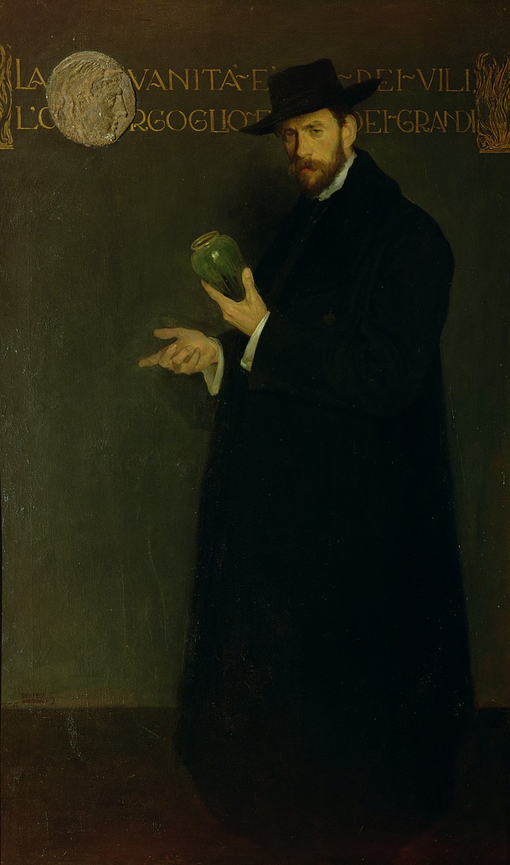 Galileo Chinin (1873-1956) muotokuva (öljy kankaalle) tekijältä Salvino Tofanari
