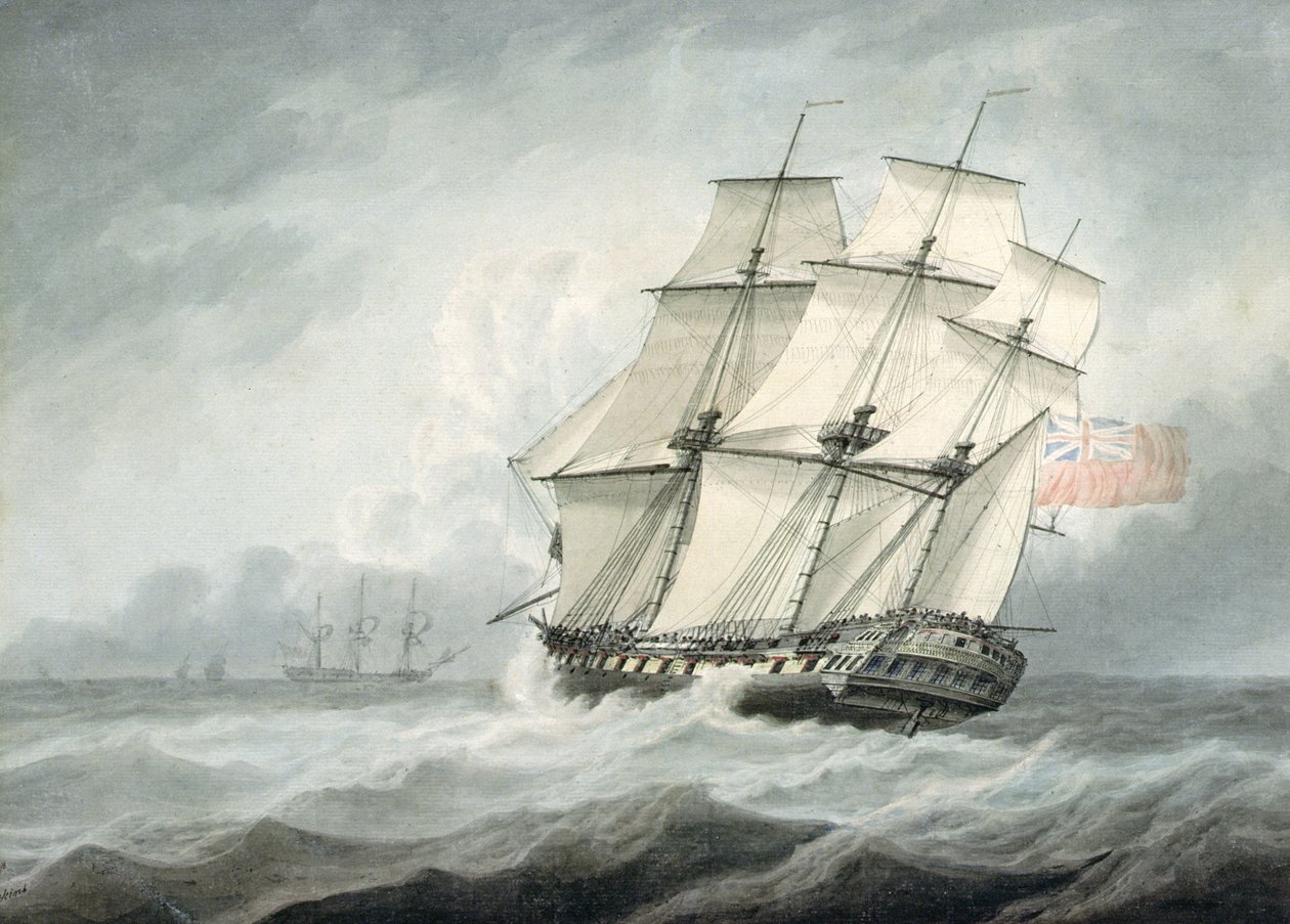 Fregatti, 1700-luku tekijältä Samuel Atkins