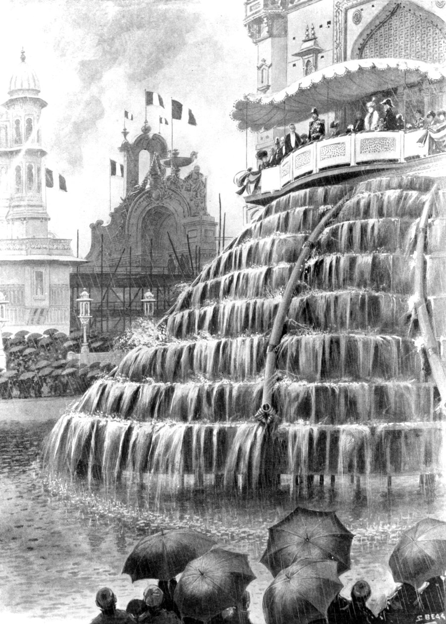 Osavaltion seremonia toivottomassa sateessa, "The Illustrated London News", 23. toukokuuta 1908 tekijältä Samuel Begg