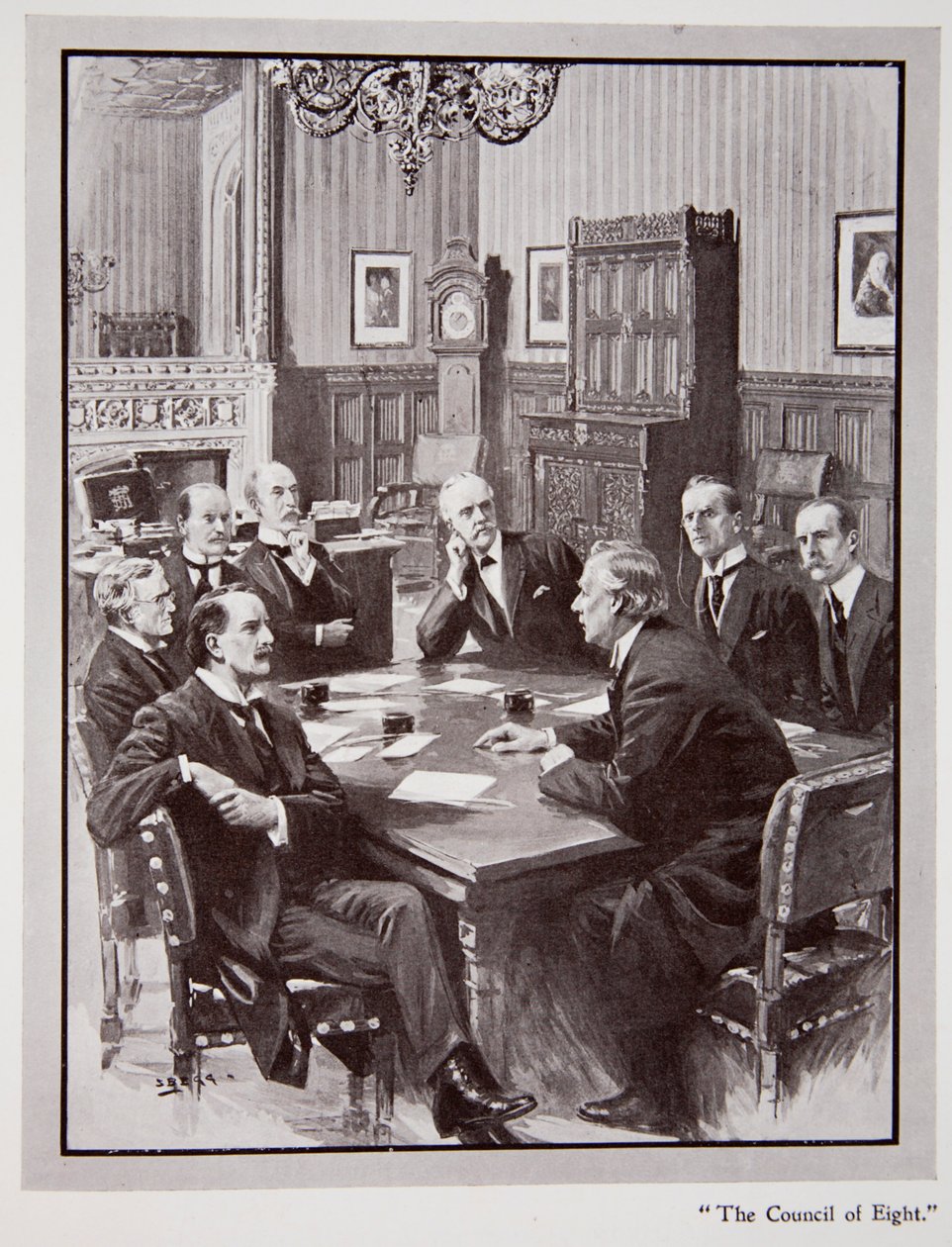 Veto-konferenssi, teoksesta "Vuosi 1910: kirja merkittävistä saavutuksista ja tapahtumista", 1910 tekijältä Samuel Begg