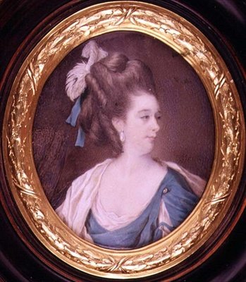 Rouva Yates, näyttelijä, 1776, (miniatyyri) tekijältä Samuel Codes