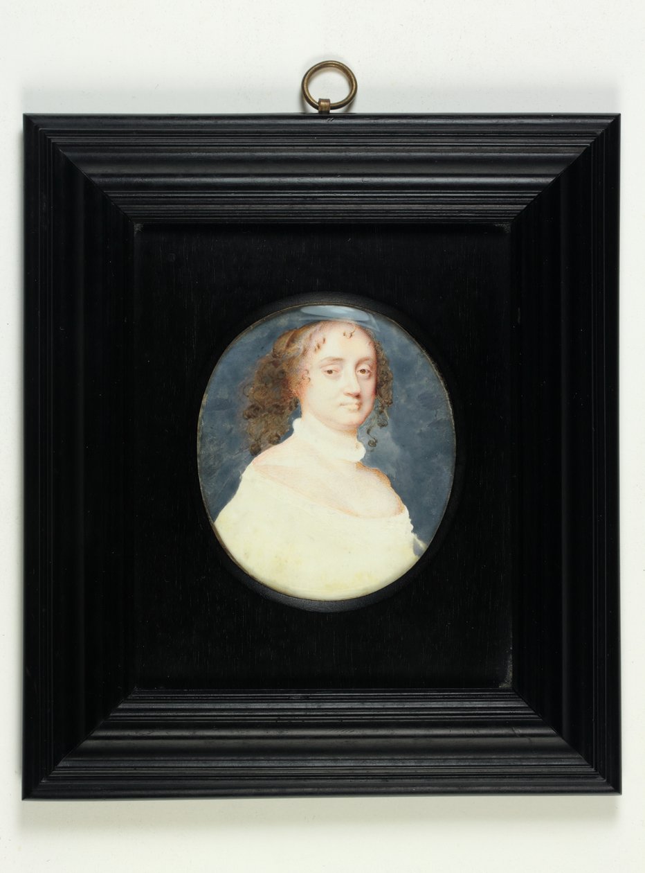 Muotokuva naisesta nimeltä Barbara Villiers, Suffolkin kreivitär (wc pergamentilla) tekijältä Samuel Cooper