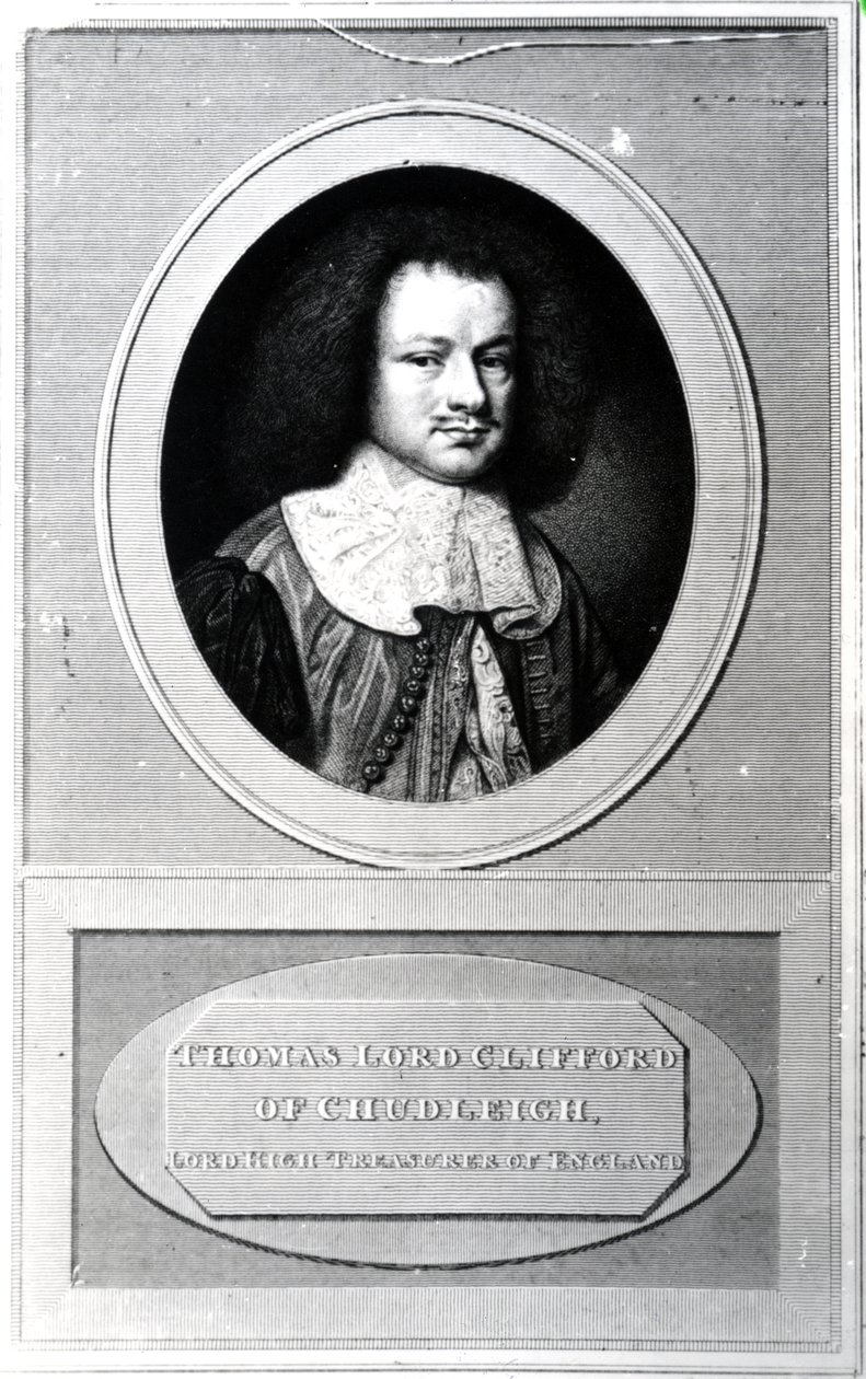 Thomas Clifford, Chudleighin ensimmäinen paroni Clifford, kaivertanut Edward Scriven, 1820 tekijältä Samuel Cooper