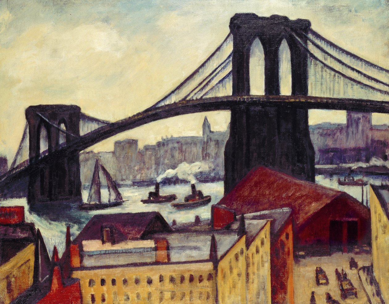 Näkymä Brooklyn Bridgelle tekijältä Samuel Halpert