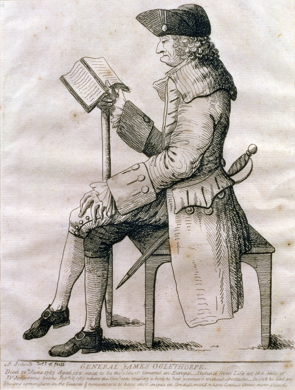 Kenraali James Edward Oglethorpen muotokuva, 1785 tekijältä Samuel Ireland