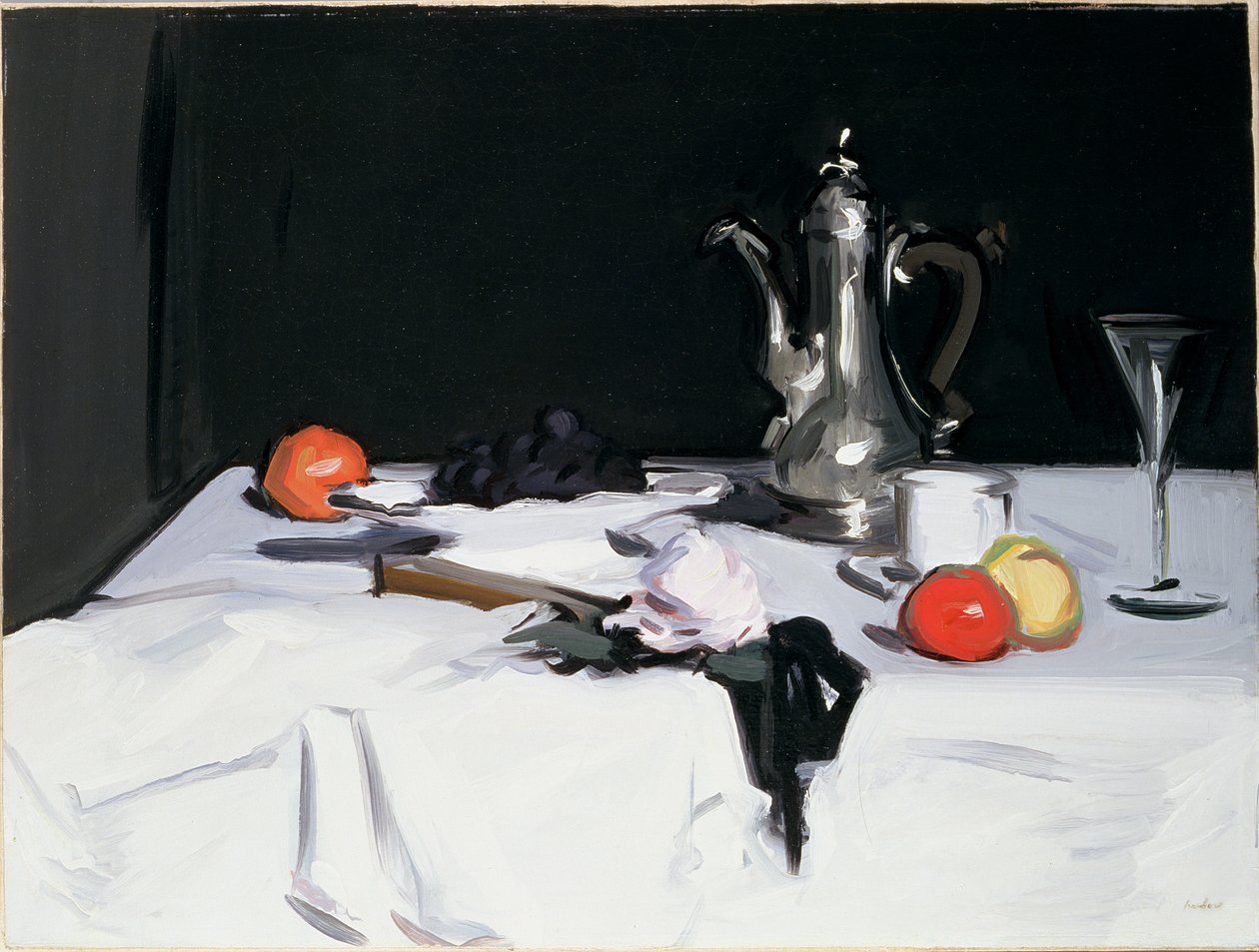 Asetelma kahvipannun kanssa, n. 1905 tekijältä Samuel John Peploe