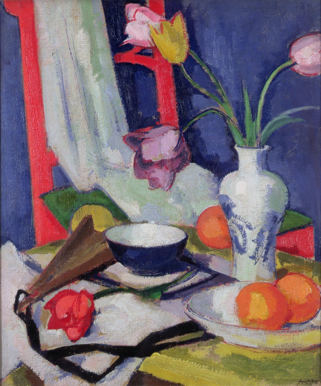 Asetelma tulppaanien kanssa, 1925 tekijältä Samuel John Peploe
