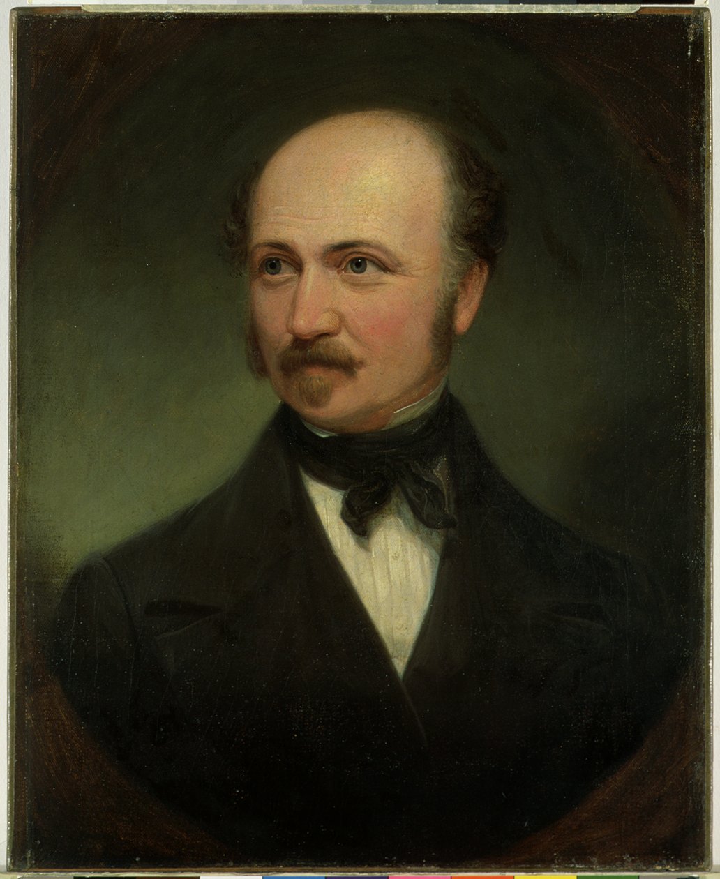 Kapteeni John A. Sutterin muotokuva (öljy pellavalle) tekijältä Samuel Osgood