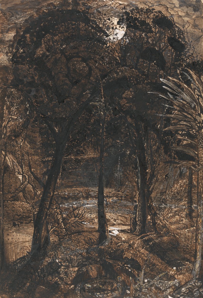 Kuunvaloinen kohtaus ja mutkainen joki tekijältä Samuel Palmer