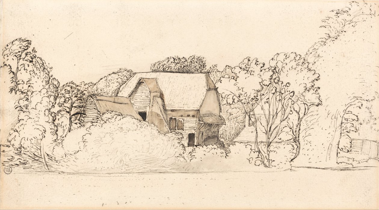 Muinainen navetta Shorehamissa tekijältä Samuel Palmer