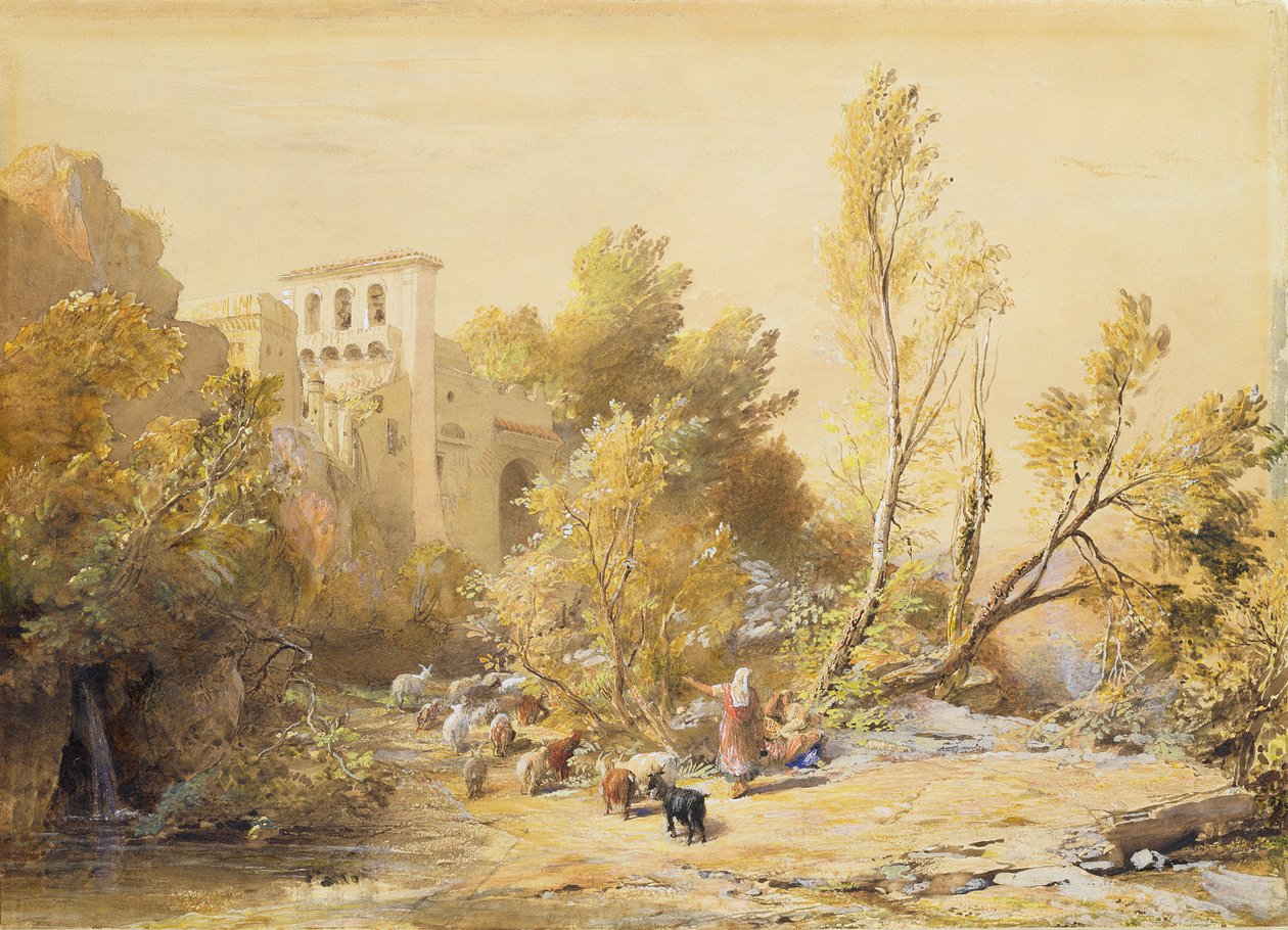 La Vocatella (wc ja vartalon väri paperilla) tekijältä Samuel Palmer