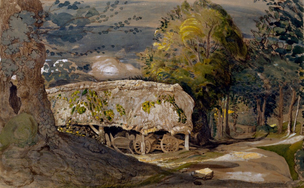 Maisema navetta, Shoreham, Kent tekijältä Samuel Palmer