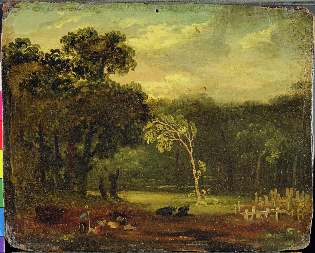 Luonnos luonnosta Sion Parkissa, 1819 (öljy kortille) tekijältä Samuel Palmer