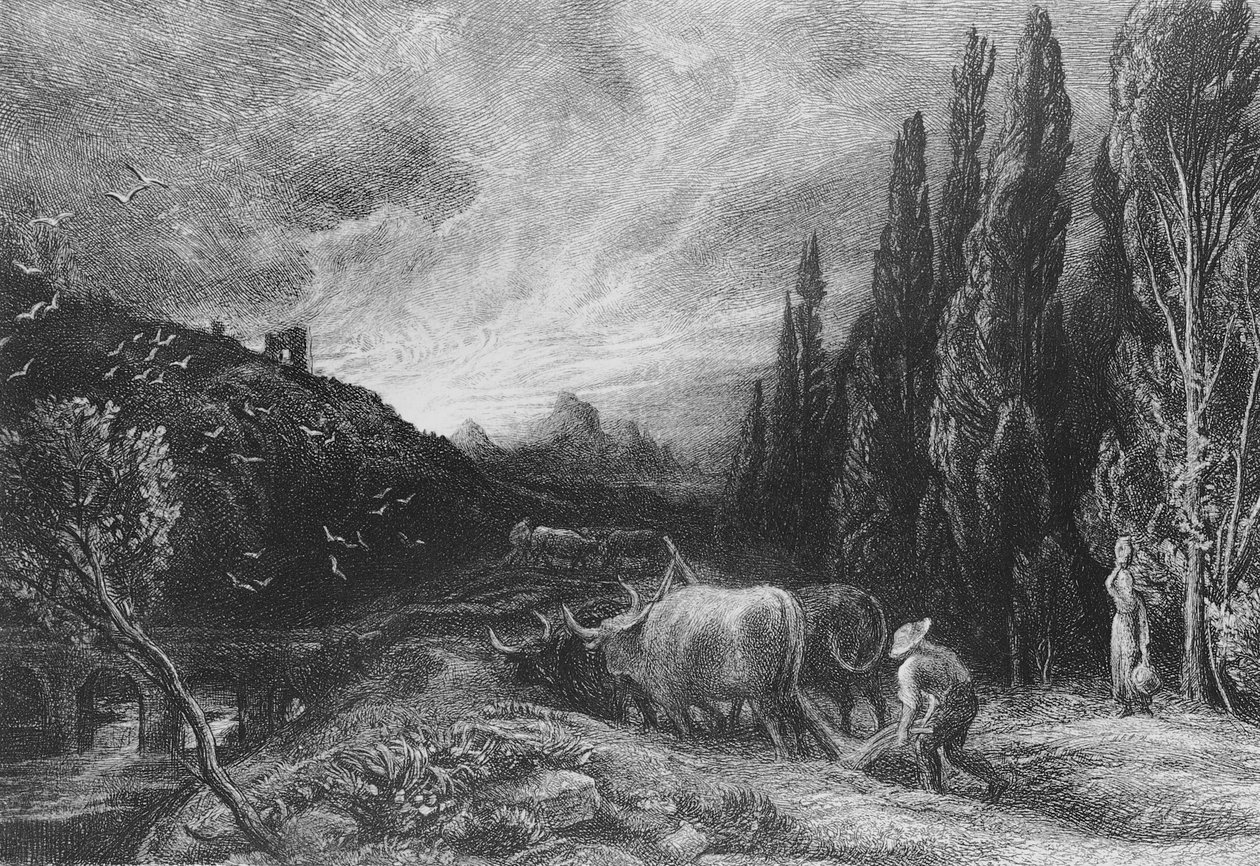 Early Ploughman, 186179 tekijältä Samuel Palmer