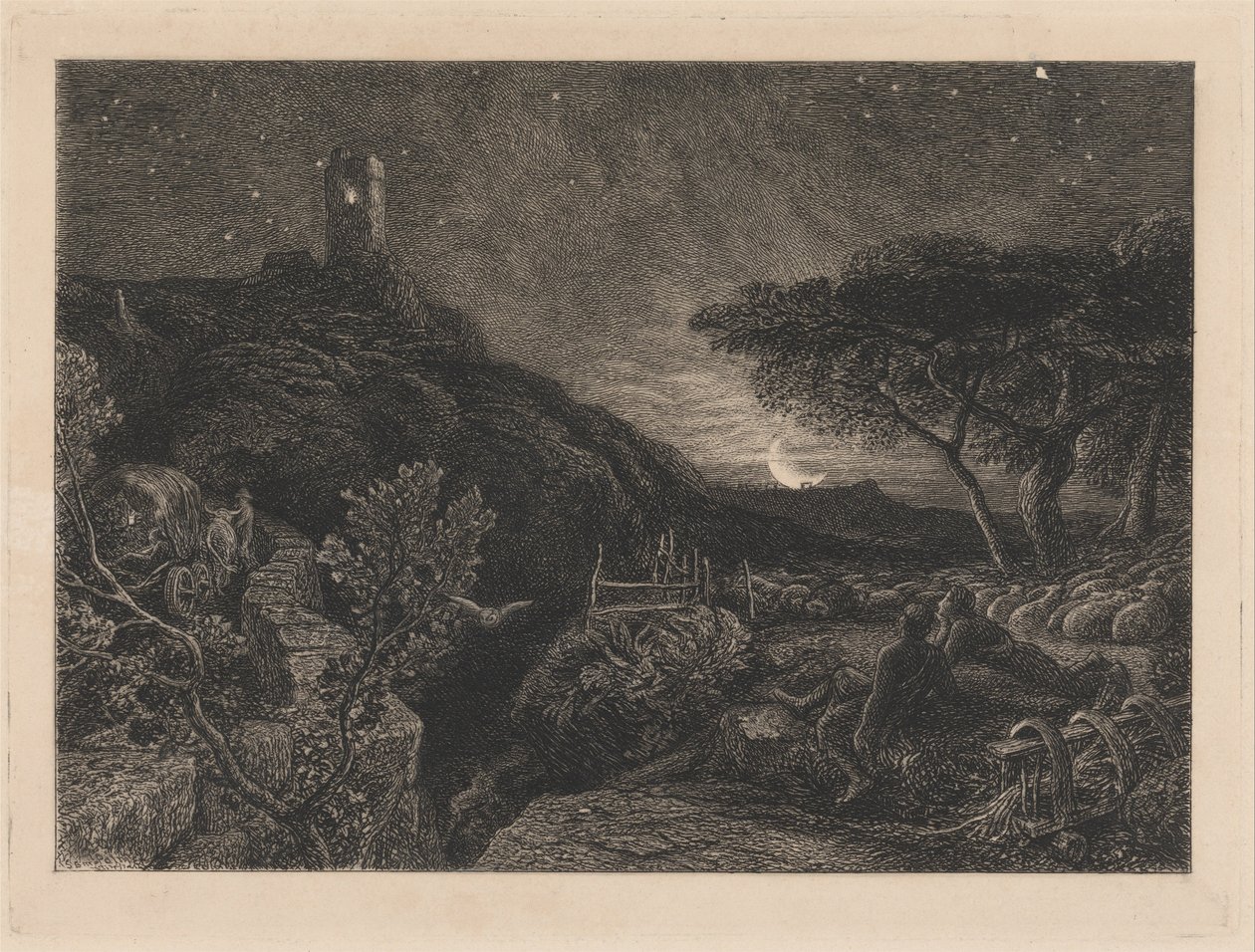 Yksinäinen torni tekijältä Samuel Palmer