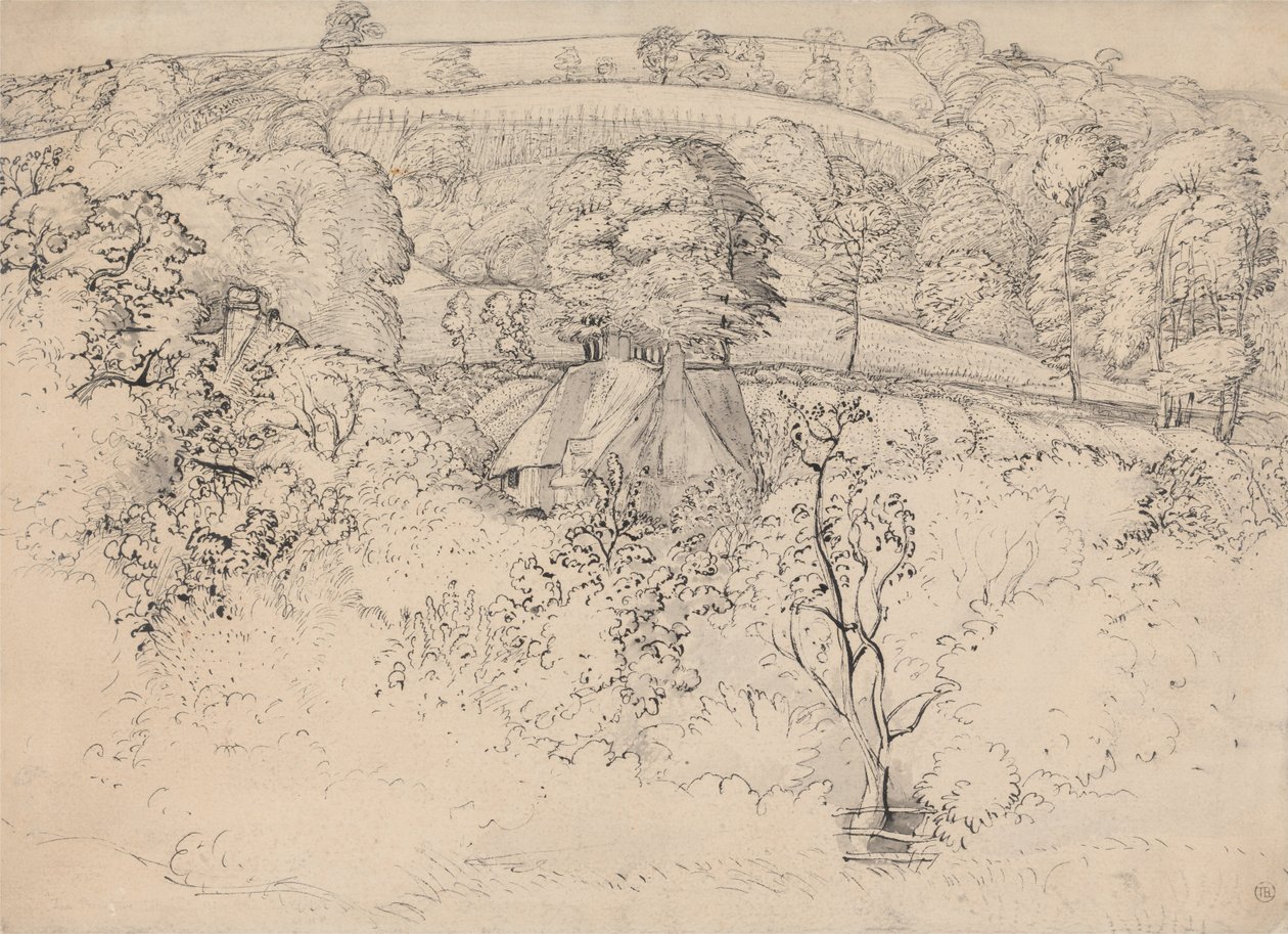 Primitiivinen mökki, Shoreham tekijältä Samuel Palmer