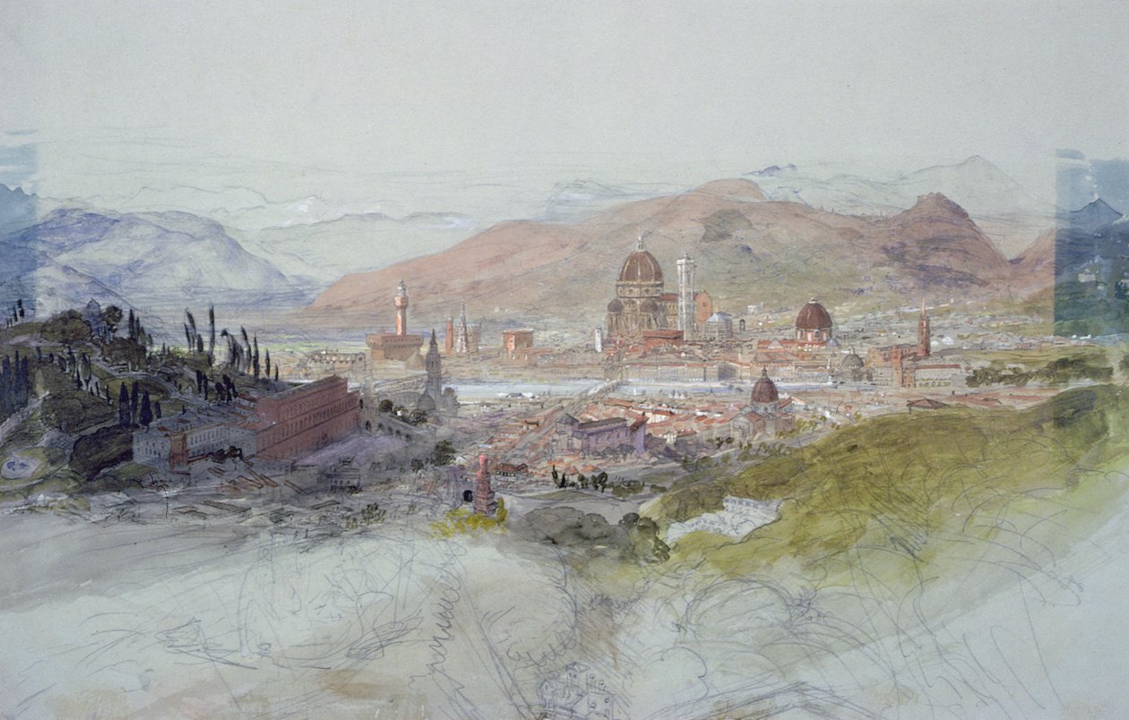 Näkymä Firenzestä, 1837-39 tekijältä Samuel Palmer
