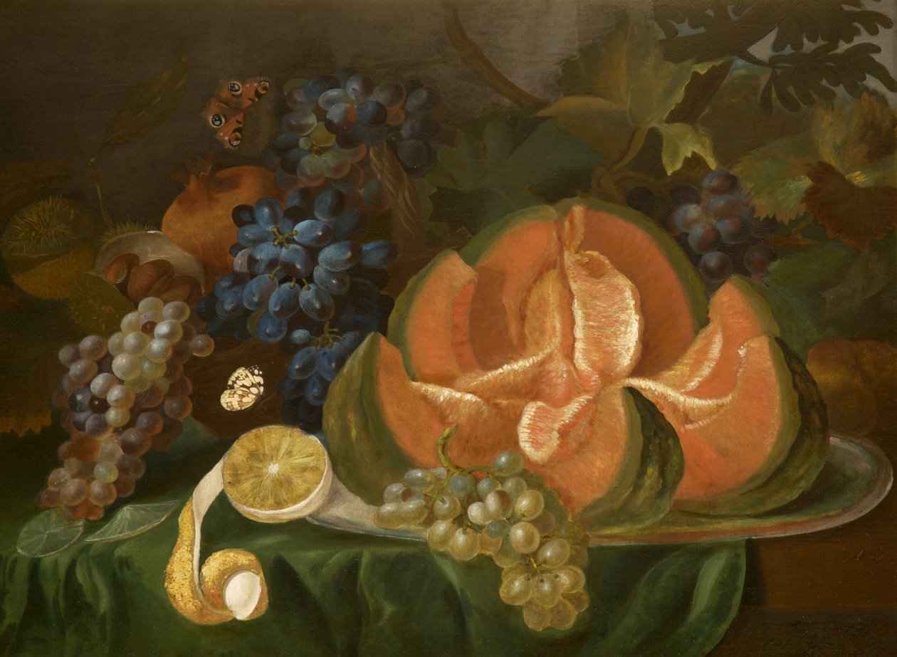 Hedelmien asetelma, 1824 tekijältä Samuel Parkin
