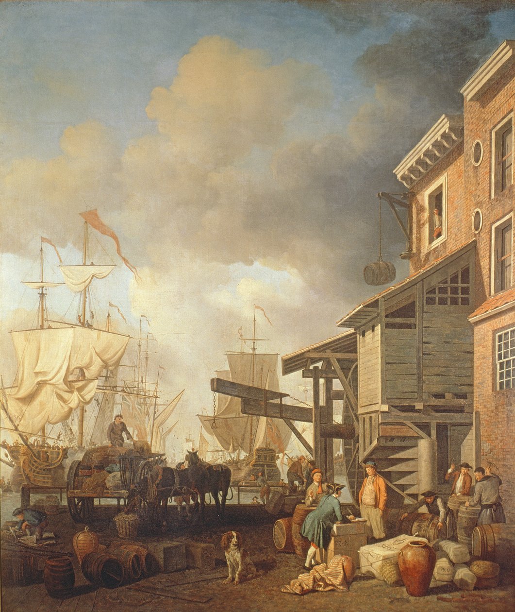 Thames Wharf, noin 1750-luku tekijältä Samuel Scott