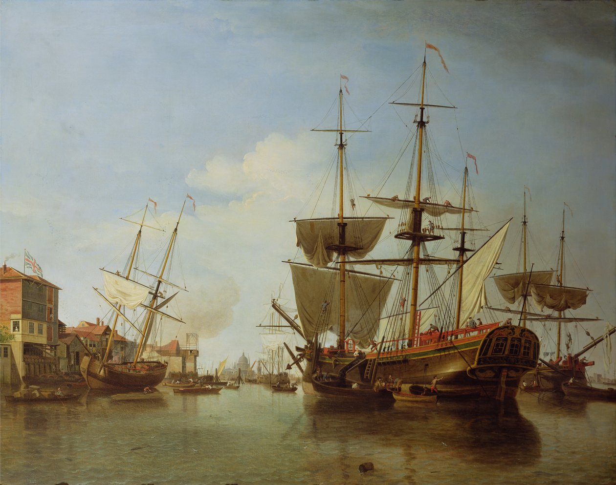 Toimitus Thamesilla Rotherhithessa, n. 1753 tekijältä Samuel Scott