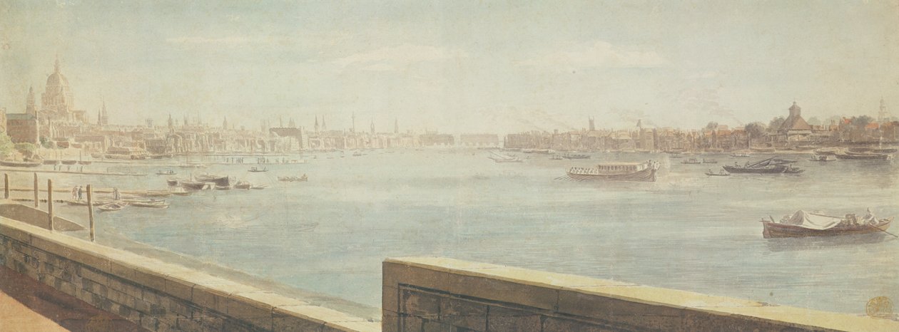 Näkymä Thamesille, Lontoo tekijältä Samuel Scott