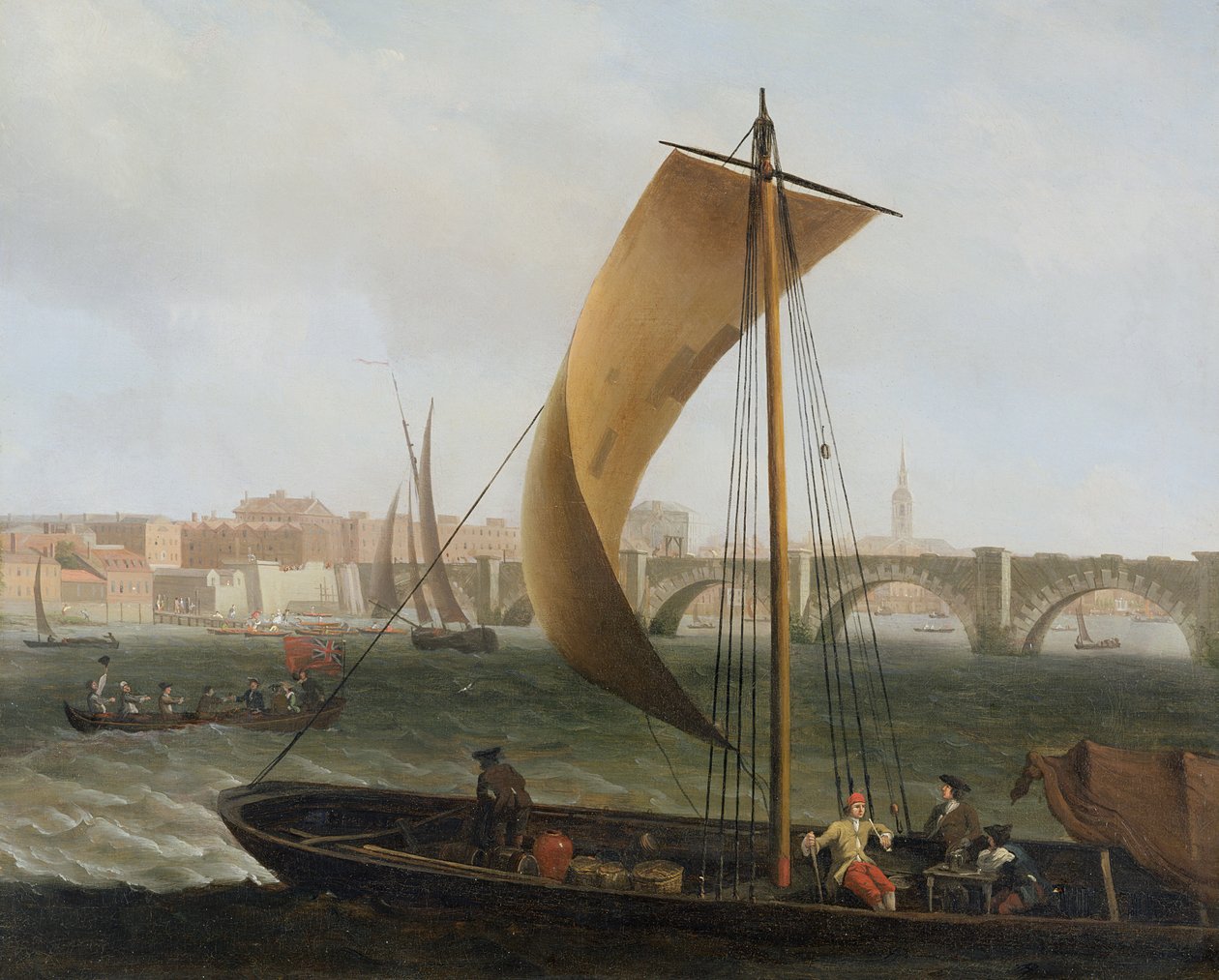 Näkymä Thamesille ja Westminster Bridge, n. 1743-44 tekijältä Samuel Scott