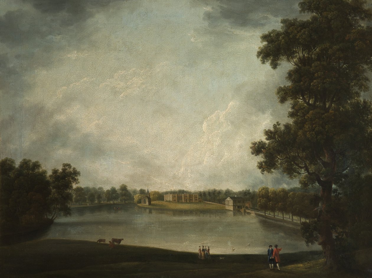Näkymä Old Hall, Tabley, Cheshire tekijältä Samuel Stringer
