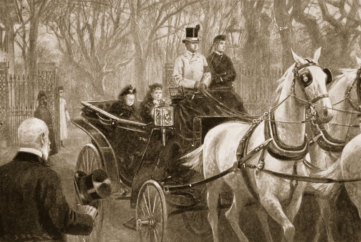 Kuningatar Victorian viimeinen ajomatka: Osborne, 15. tammikuuta tekijältä Samuel (after) Begg