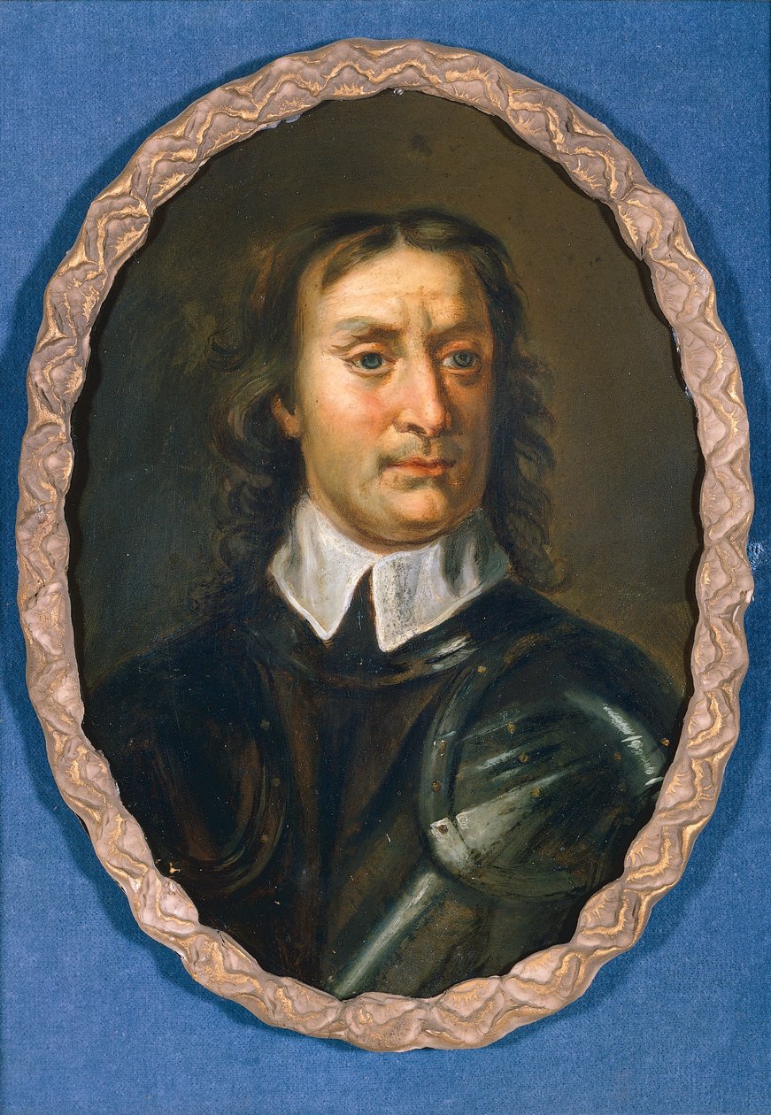 Oliver Cromwell, n. 1670-90 (öljy aluksella) tekijältä Samuel (after) Cooper