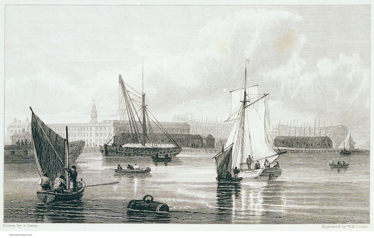 Deptford, noin 1812 (etsaus) (etsaus) tekijältä Samuel (after) Owen