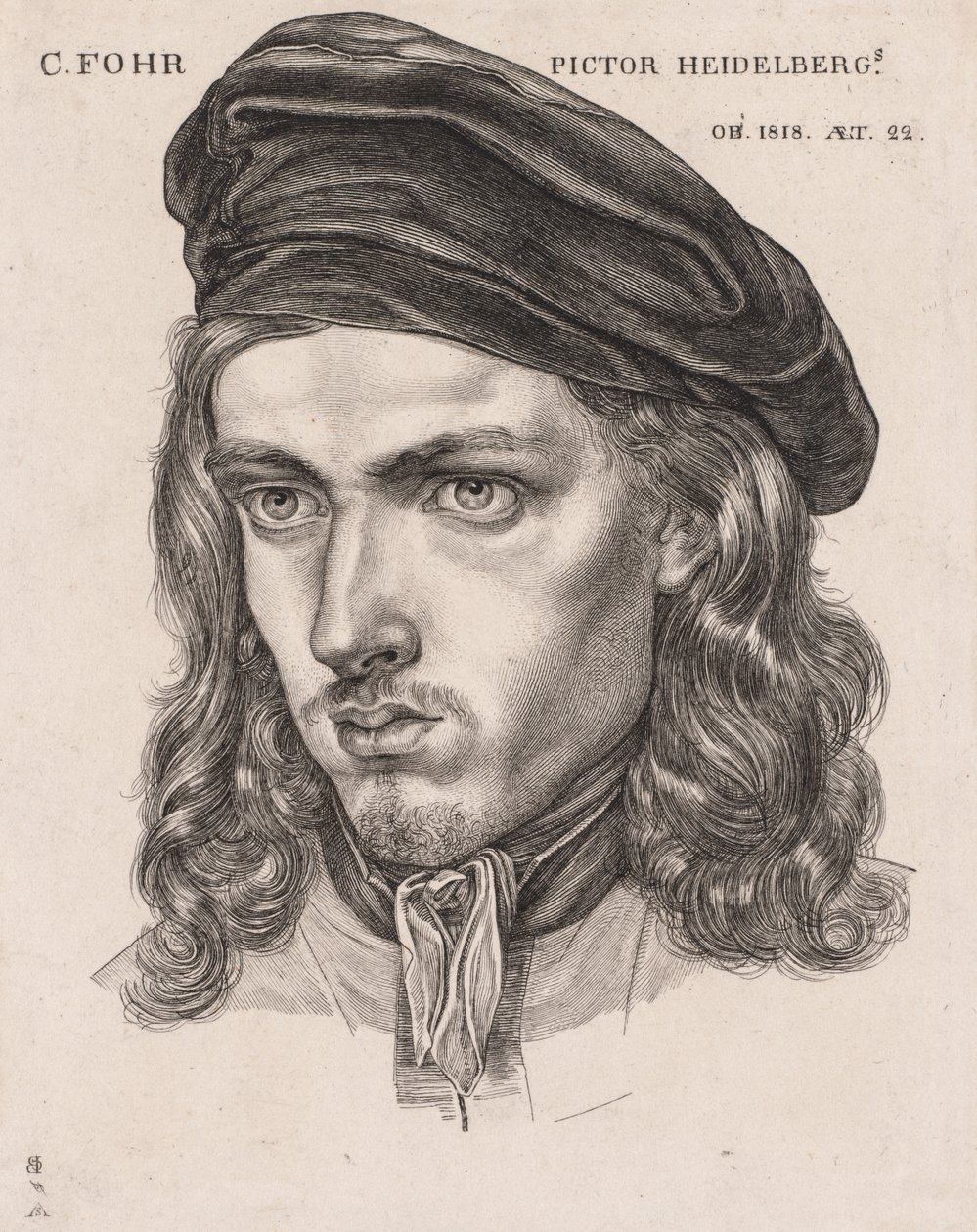 Carl Philipp Fohrin muotokuva, 1818. tekijältä Samuel Amsler