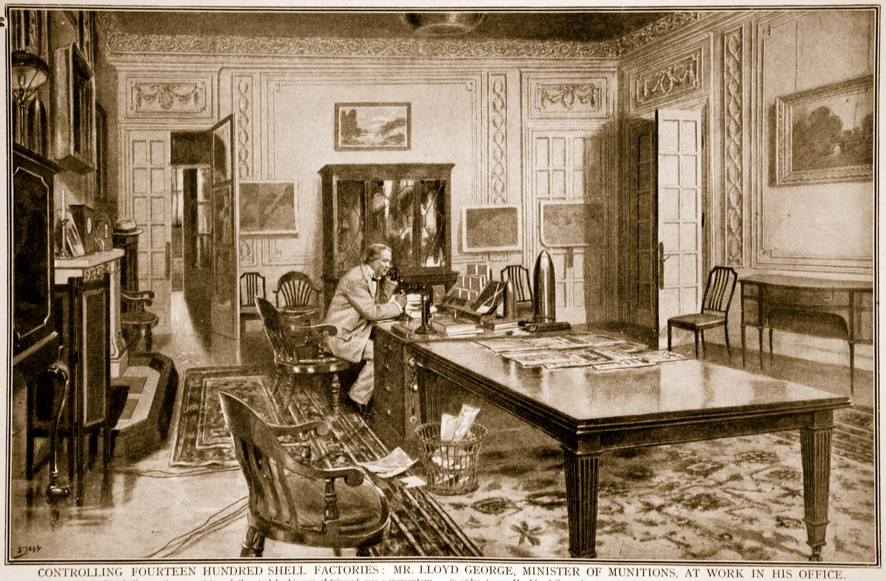 Neljäntoista sadan hylsytehtaan valvonta: Lloyd George, sotatarvikeministeri, työssä 1914-19. tekijältä Samuel Begg