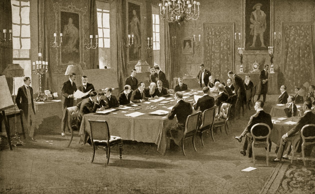 Lontoon sopimuksen allekirjoitus 1913 tekijältä Samuel Begg