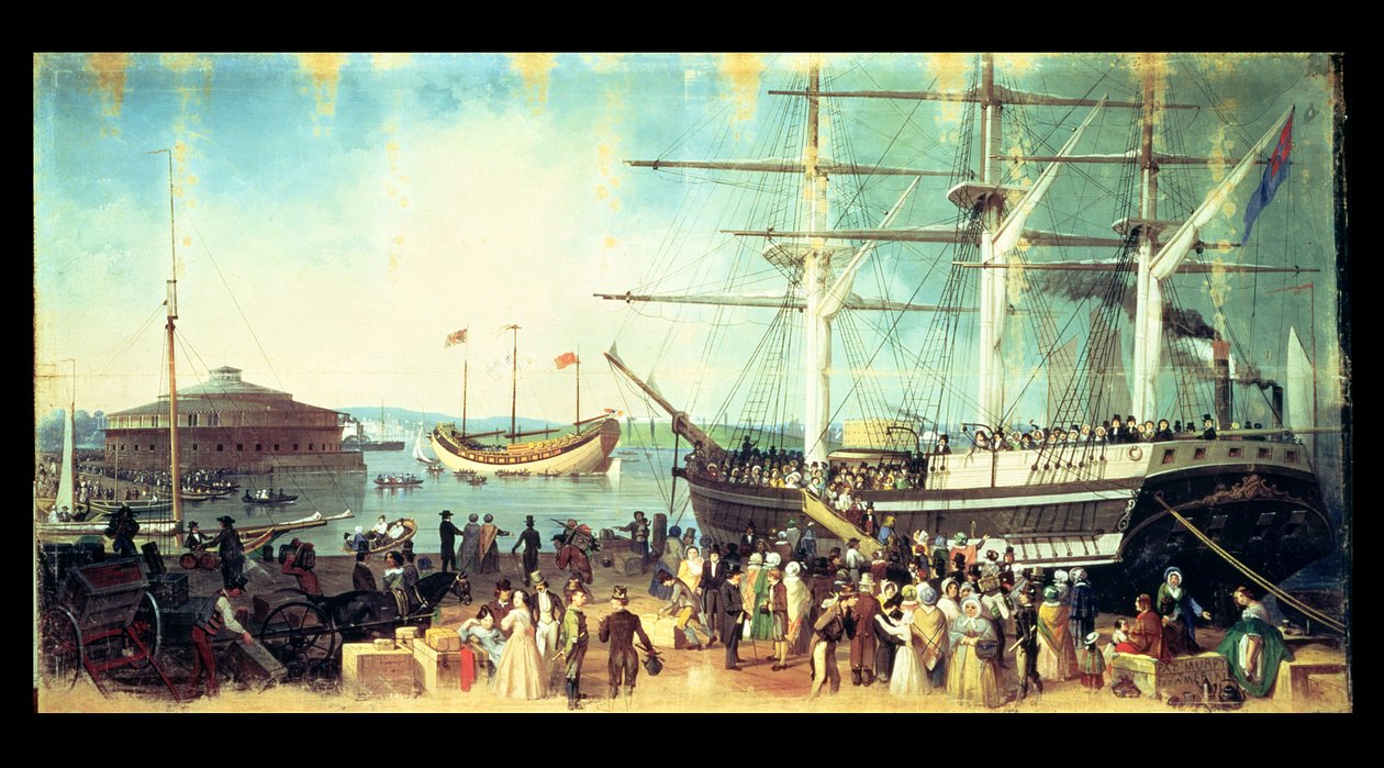 New Yorkin lahti ja satama tekijältä Samuel Bell Waugh