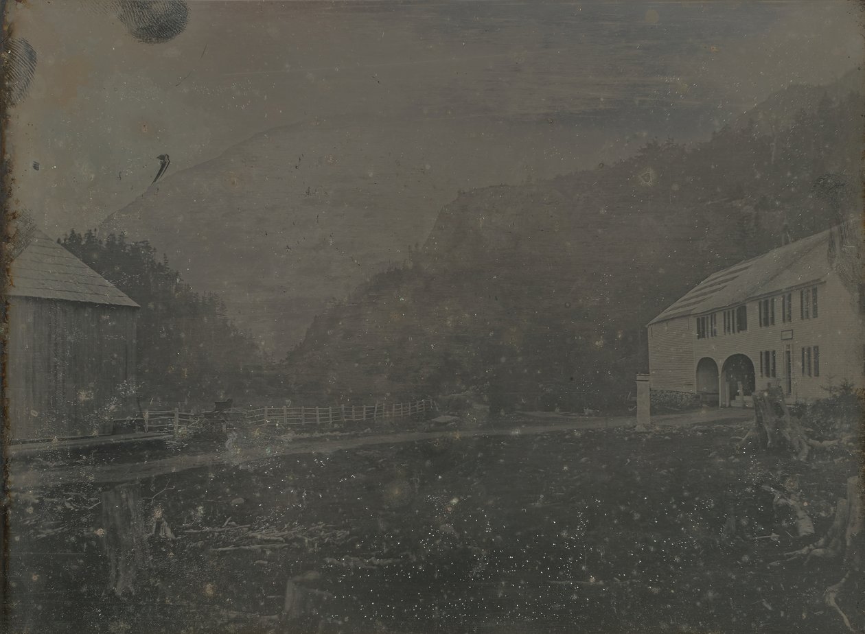 Nimetön talo ja navetta, 1841. tekijältä Samuel Bemis