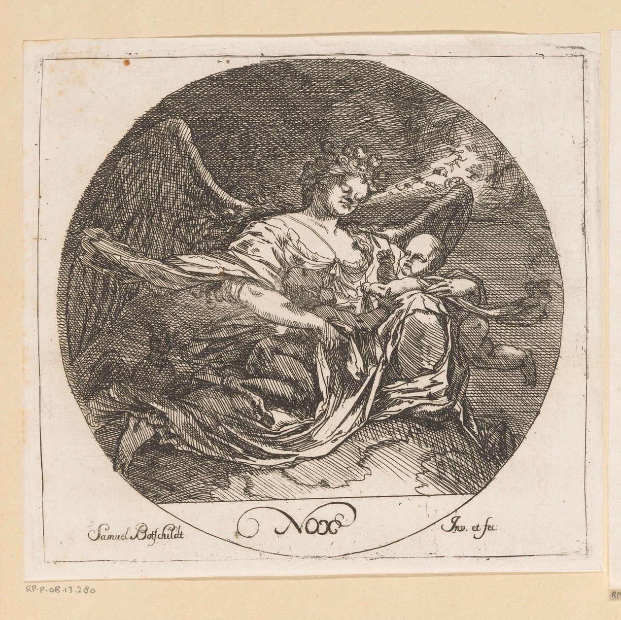 Nox (yö) Nox (otsikko esineessä) Neljä kertaa päivässä (sarjan nimi) Erilaisia ​​malleja (sarjan nimi) Opera Varia Historica, Poetica & Iconologica (sarjan nimi) tekijältä Samuel Bottschild