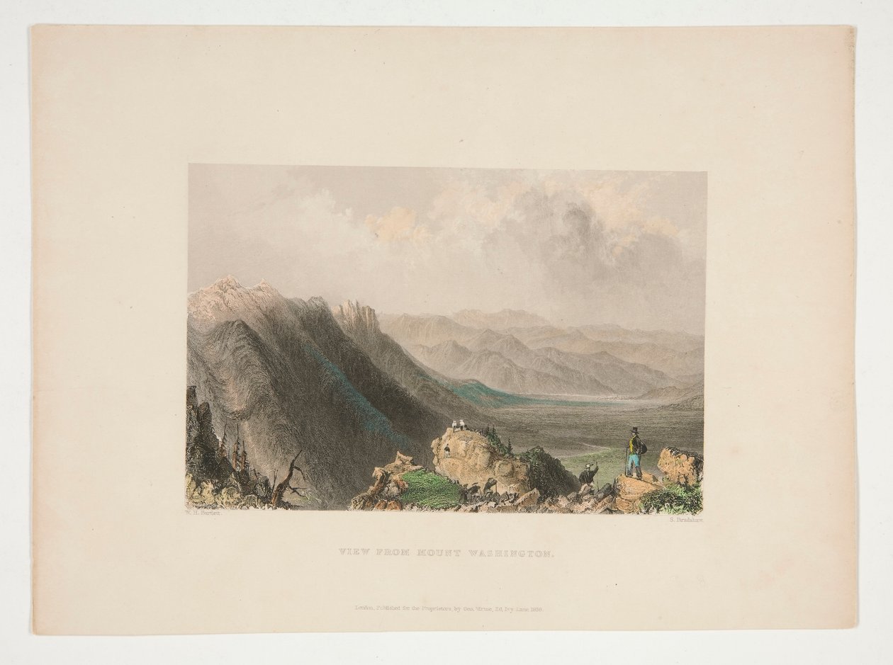 Näkymä Mount Washingtonilta, Nathaniel Parker Willisin kuva tekijältä Samuel Bradshaw