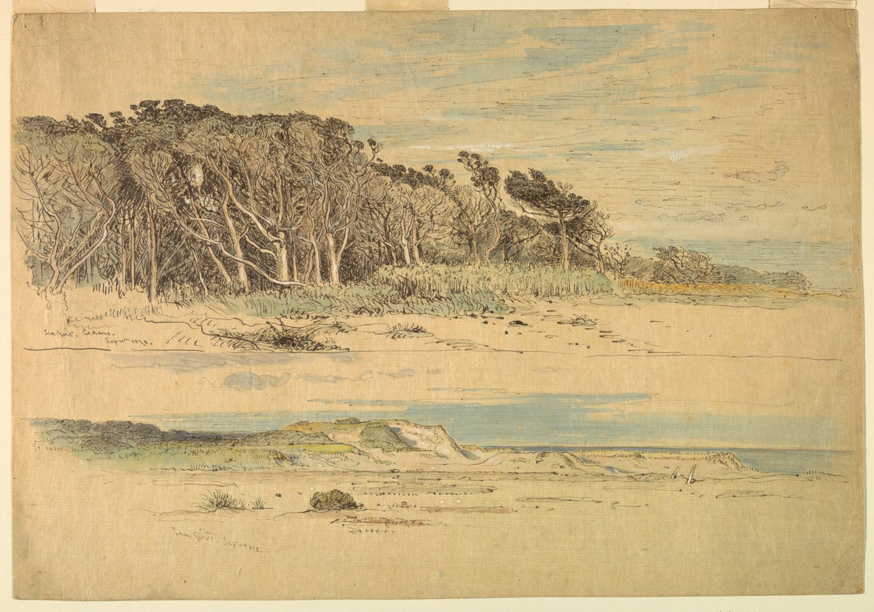 Piirustus, Sea Girt, New Jersey, 11. syyskuuta 1878. tekijältä Samuel Colman