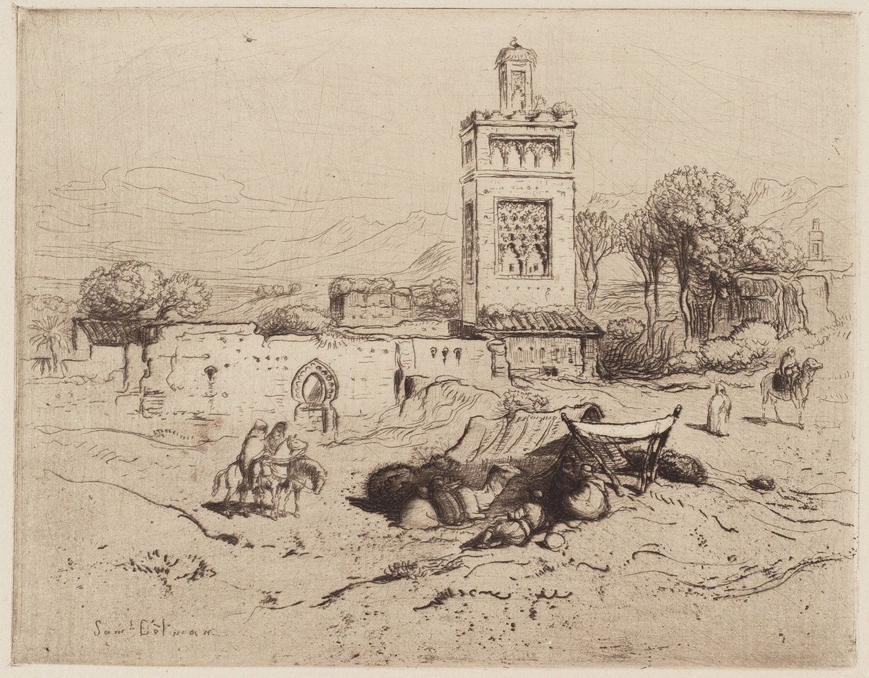 Moskeijan rauniot, Tlemcen, Algeria tekijältä Samuel Colman